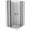 Mexen Mist L semi-circular shower cabin, tilt 90 x 90 cm, transparent, black - 8A32L-090-090-70-00