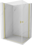 Mexen Mist-B Duo shower enclosure hinged 95 x 80 cm, transparent, brushed gold - 8A2-095-080-55-00