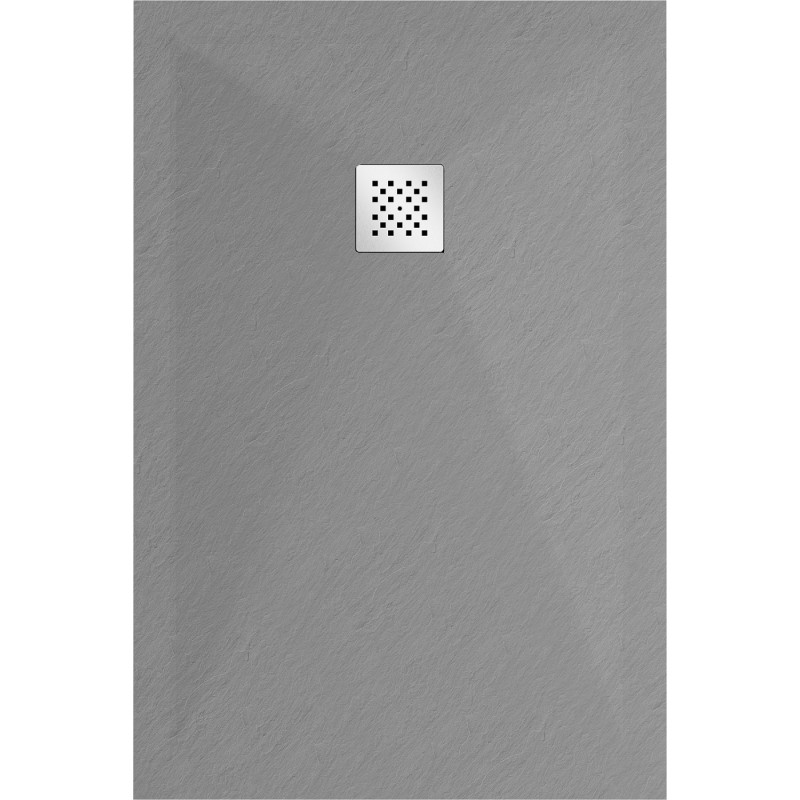 Mexen Stone+ composite rectangular shower tray 80 x 70 cm, gray-concrete - 44617080