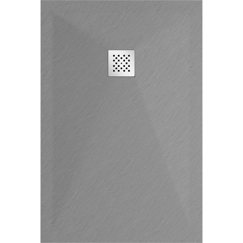 Mexen Stone+ composite rectangular shower tray 80 x 70 cm, grey-concrete - 44617080