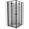 Mexen Mist-F Duo folding shower cabin 80 x 80 cm, black frame, black - 8A6-080L-080P-70-70
