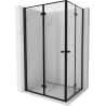 Mexen Mist-F Duo folding shower cabin 100 x 80 cm, black frame, black - 8A6-100L-080P-70-70