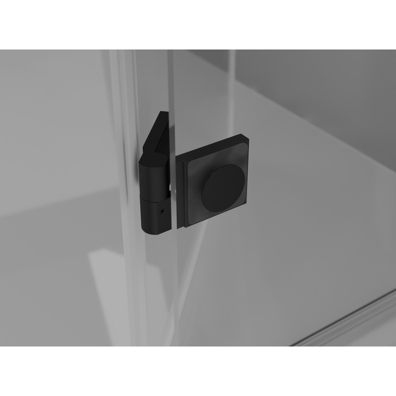 Mexen Mist-F Duo folding shower cabin 85 x 85 cm, black frame, black - 8A6-085L-085P-70-70