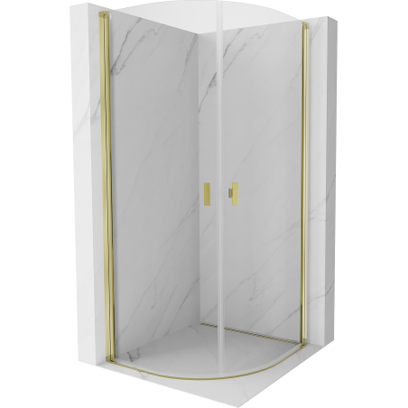 Mexen Mist semi-circular shower enclosure tilt 70 x 70 cm, transparent, gold - 8A31-070-070-50-00