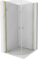 Mexen Mist semi-circular shower enclosure tilt 70 x 70 cm, transparent, gold - 8A31-070-070-50-00
