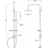 Mexen T62 shower column, brushed gun gray - 798626293-66