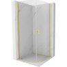 Mexen Mist semi-circular shower enclosure 70 x 70 cm, transparent, brushed gold - 8A31-070-070-55-00