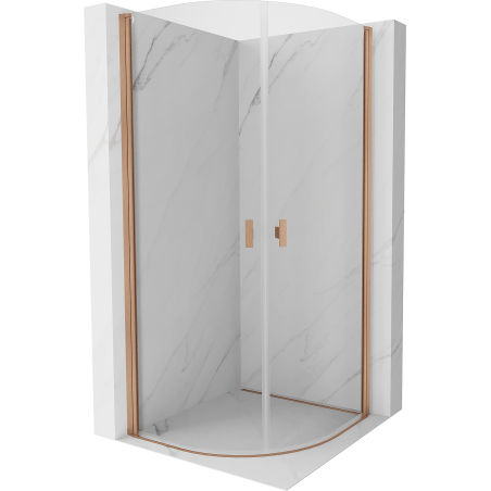 Mexen Mist semicircular shower enclosure swing 70 x 70 cm, transparent, brushed copper - 8A31-070-070-65-00