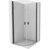 Mexen Mist semicircular pivot shower enclosure 90 x 90 cm, transparent, black - 8A31-090-090-70-00