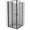 Mexen Mist-F Duo foldable shower cabin 90 x 90 cm, black frame, black - 8A6-090L-090P-70-70