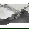 Mexen Silo freestanding corner left fluted bathtub 170 x 80 cm, white/gray, gold overflow - 52891708062L-50