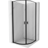Mexen Mist semi-circular shower cabin with swinging door 80 x 80 cm, black frame, black - 8A31-080-080-70-70