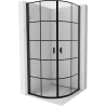 Mexen Mist semicircular shower enclosure 90 x 90 cm, black grid, black - 8A31-090-090-70-77