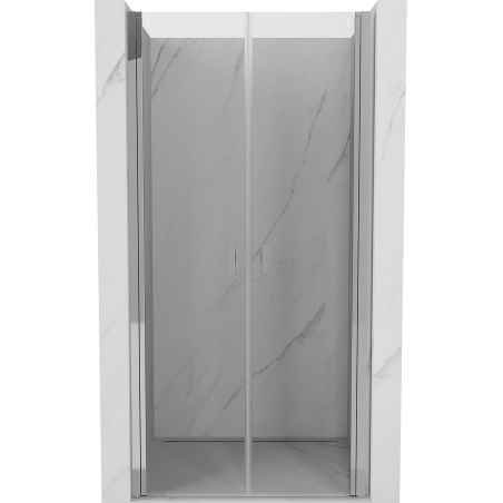 Mexen Mist 75 cm pivot shower door, transparent, chrome - 8A7-075-000-01-00