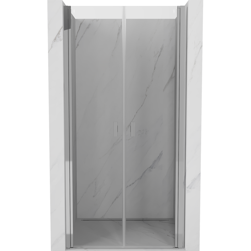 Mexen Mist 90 cm Pivot Shower Door, Transparent, Chrome - 8A7-090-000-01-00