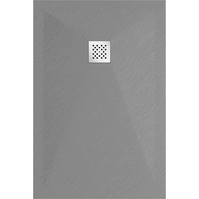 Mexen Stone+ composite rectangular shower tray 100 x 80 cm, grey-concrete - 44618010