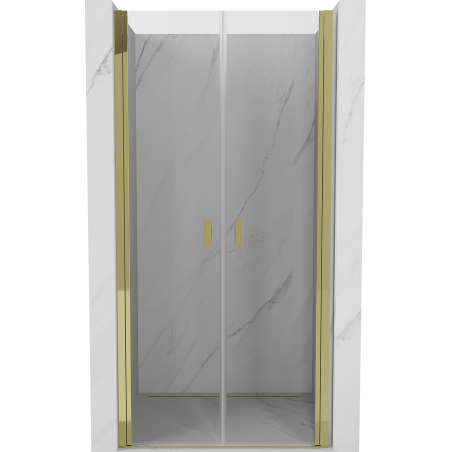 Mexen Mist shower door hinged 75 cm, transparent, gold - 8A7-075-000-50-00