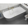 Mexen Silo free-standing right corner grooved bathtub 170 x 80 cm, white/gray, brushed gold overflow - 52891708062P-55