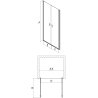Mexen Mist shower door, hinged 100 cm, transparent, gold - 8A7-100-000-50-00