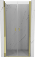 Mexen Mist 100 cm Swing Shower Door, Transparent, Gold - 8A7-100-000-50-00