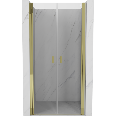Mexen Mist 120 cm Hinged Shower Door, Transparent, Gold - 8A7-120-000-50-00