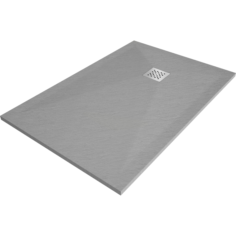 Mexen Stone+ rectangular composite shower tray 120 x 80 cm, Grey-Concrete - 44618012