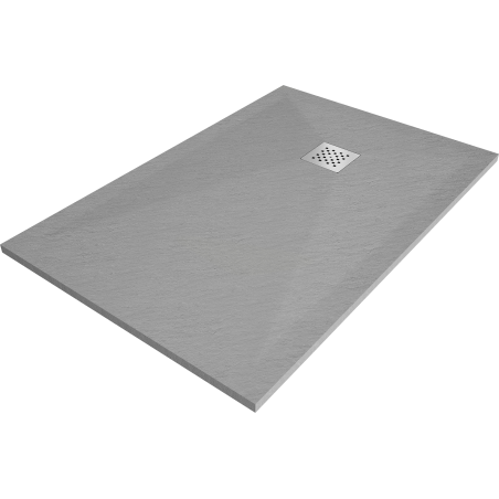 Mexen Stone+ rectangular composite shower tray 120 x 80 cm, Grey-Concrete - 44618012