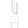 Mexen Mist 100 cm Hinged Shower Door, Transparent, Brushed Gold - 8A7-100-000-55-00