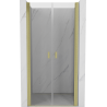 Mexen Mist 100 cm Hinged Shower Door, Transparent, Brushed Gold - 8A7-100-000-55-00