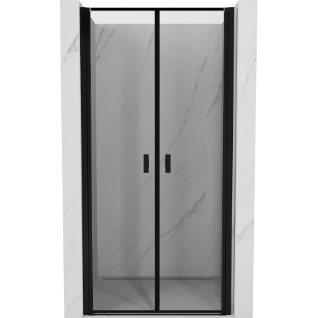 Mexen Mist shower door hinged 110 cm, black frame, black - 8A7-110-000-70-70