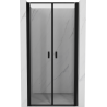 Mexen Mist shower door hinged 110 cm, black frame, black - 8A7-110-000-70-70