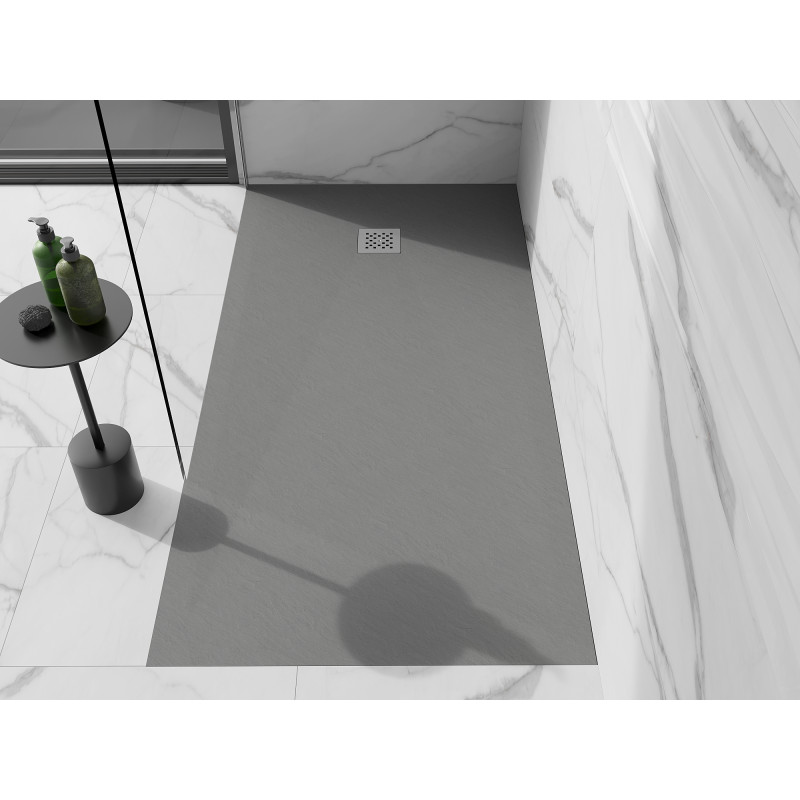 Mexen Stone+ rectangular composite shower tray 160 x 80 cm, gray-concrete - 44618016