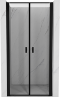 Mexen Mist 120 cm hinged shower door, black frame, black - 8A7-120-000-70-70