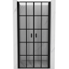 Mexen Mist shower door hinged 70 cm, black grid, black - 8A7-070-000-70-77