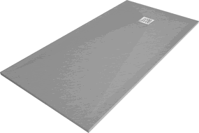 Mexen Stone+ rectangular composite shower tray 160 x 80 cm, Grey-Concrete - 44618016
