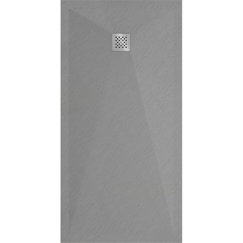 Mexen Stone+ composite rectangular shower tray 160 x 80 cm, gray-concrete - 44618016