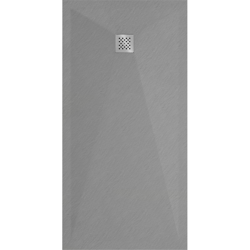 Mexen Stone+ rectangular composite shower tray 160 x 80 cm, grey-concrete - 44618016