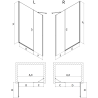 Mexen Mist-B shower door hinged 95 cm, transparent, chrome - 8A2-095-001-01-00