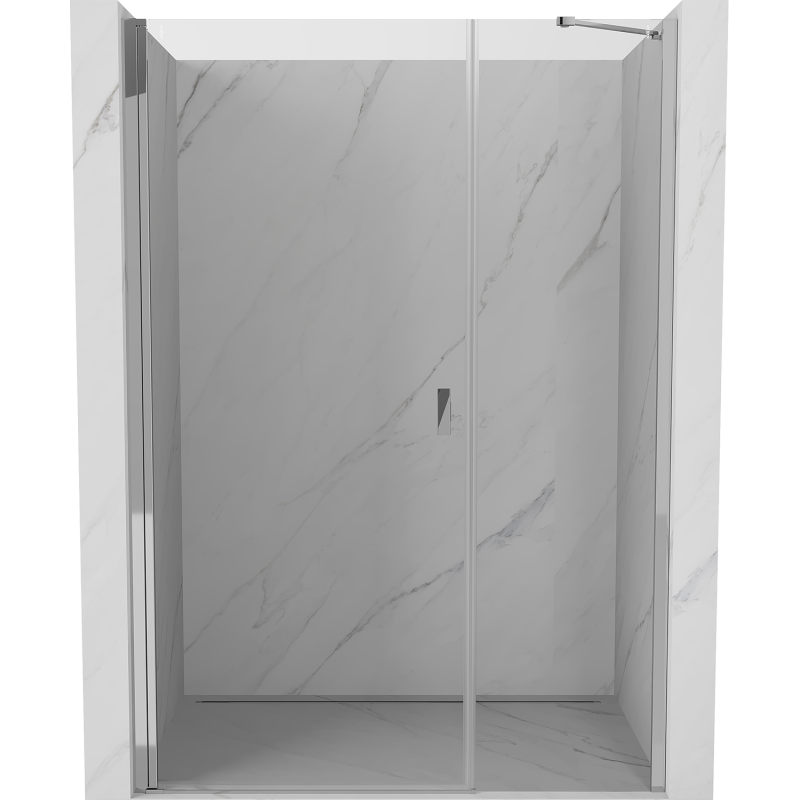Mexen Mist-B shower door hinged 95 cm, transparent, chrome - 8A2-095-001-01-00