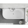 Mexen Silo freestanding corner right ribbed tub 170 x 80 cm, white/gray, gun gray brushed overflow - 52891708062P-66