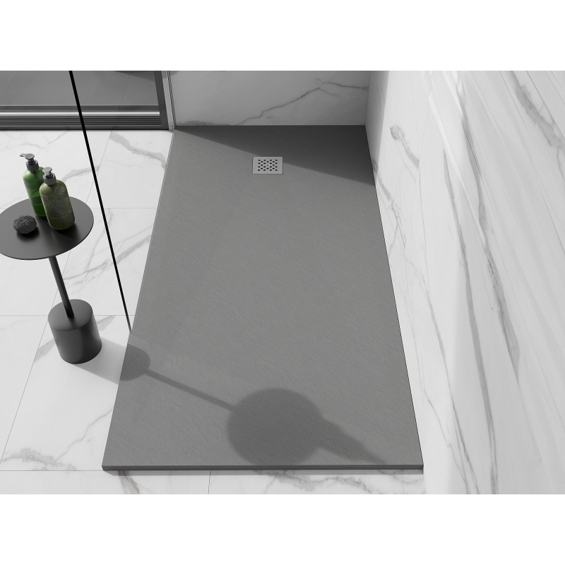 Mexen Stone+ composite rectangular shower tray 200 x 80 cm, gray-concrete - 44618020