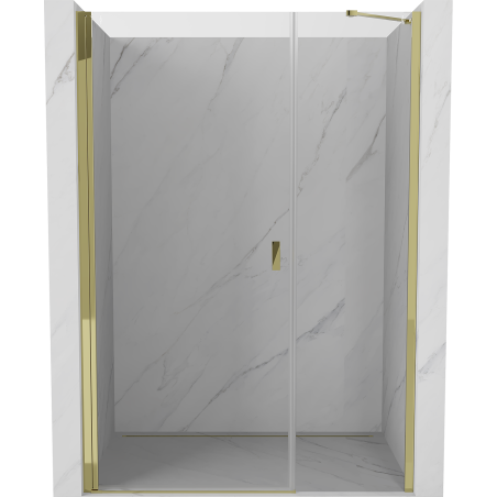 Mexen Mist-B pivot shower door 100 cm, clear, gold - 8A2-100-001-50-00