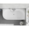 Mexen Silo freestanding corner bathtub right grooved 170 x 80 cm, white/gray, overflow gun metal - 52891708062P-95