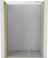 Mexen Mist-B 105 cm Hinged Shower Door, Transparent, Brushed Gold - 8A2-105-001-55-00