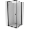 Mexen Mist-B left hinged shower enclosure 70 x 70 cm, black frame, black - 8A2T-070-070-70-70-L
