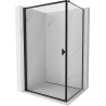 Mexen Mist-B shower cabin pivot door left 80 x 70 cm, black frame, black - 8A2T-080-070-70-70-L