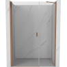 Mexen Mist-B 105 cm Hinged Shower Door, Transparent, Brushed Copper - 8A2-105-001-65-00