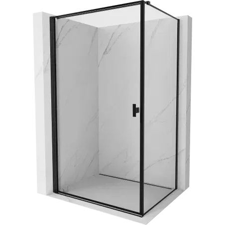 Mexen Mist-B shower enclosure swing left 90 x 70 cm, black frame, black - 8A2T-090-070-70-70-L