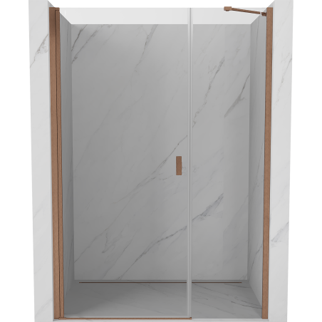 Mexen Mist-B 110 cm Hinged Shower Door, Transparent, Brushed Copper - 8A2-110-001-65-00