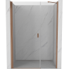 Mexen Mist-B 110 cm Hinged Shower Door, Transparent, Brushed Copper - 8A2-110-001-65-00